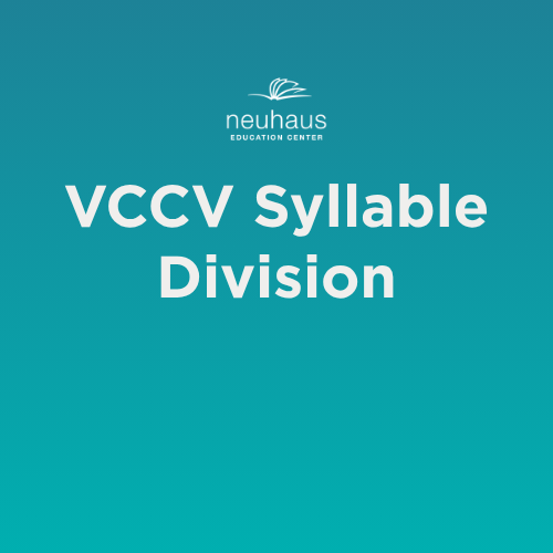 VCCV Syllable Division