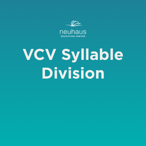 VCV Syllable Division