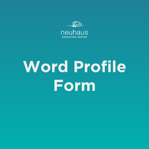 Word Profile Form