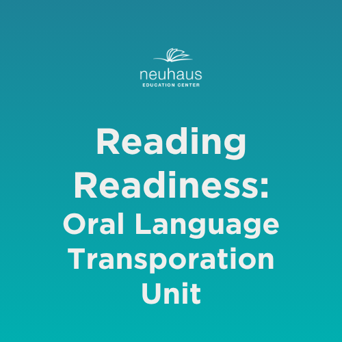 Reading Readiness - Oral Language - Transporation Unit