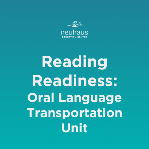 Reading Readiness - Oral Language - Transportation Unit
