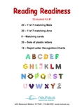 Reading Readiness Kit 1 - 20 Students - Laminated