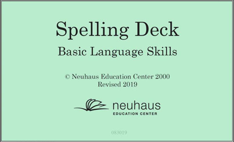 Spelling Deck cover