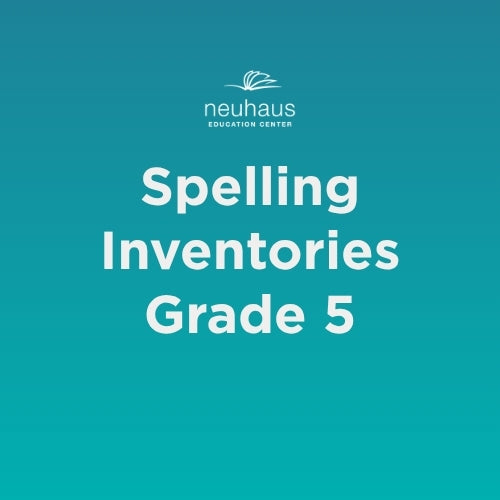 Spelling Inventories Grade 5