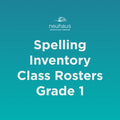 Spelling Inventory Class Rosters Grade 1