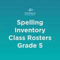 Spelling Inventory Class Rosters Grade 5